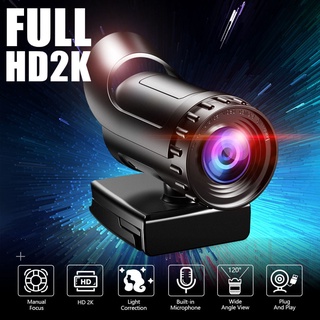 Webcam 4K 2K Auto Focus PC Web Cam Full HD 1080P Gran Angular Cámara De Belleza Con Micrófono Para Transmisión En Vivo Videoconferencia ico