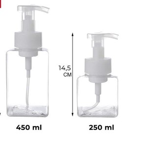 Yama FOMU bomba de espuma dispensador de jabón botella 250 450 ml dispensador de jabón de espuma - blanco sólido, 250 ml