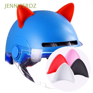 Jenniferdz - juego de 2 pegatinas para casco de colores, diseño de orejas de gato, TPU, Motocross, estilo Cosplay, accesorios de motocicleta, Multicolor