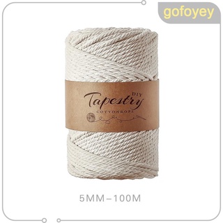[gofehy] Cuerda De algodón De 2-5mm/cable De Macrame/cable De algodón/colgante De pared/colgante De plantas/artesanías Diy/navidad