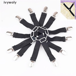 Ivywoly 2pcsTriangle Suspender Holder Bed Mattress Sheet Straps Clips Grippers Fasteners CL