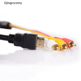 [qingruxtny] adaptador de cable hdmi macho a 3 rca video audio av de 1,5 m para 1080p hdtv [caliente]