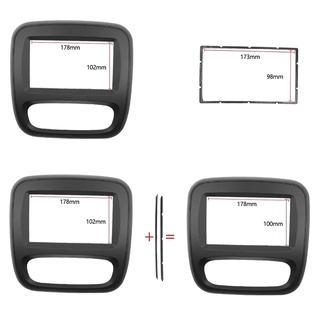 Doble Din Fascia coche Radio DVD Panel marco para Renault Trafic Opel Vivaro 2015+ 2Din Audio estéreo cubierta Panel de salpicadero (3)