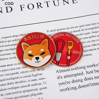 [COD] New Dogecoin Killer Shiba Inu Coin (SHIB) CRYPTO Metal Gold Plated Physical Red HOT
