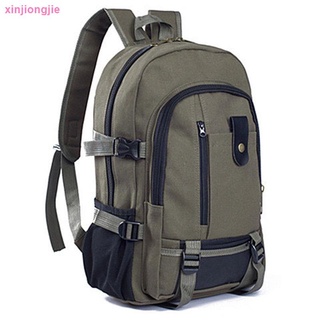 [actualización De buena calidad] mochila de lona resistente al desgaste de gran capacidad de los hombres mochila simple de la escuela bolsa de viaje
