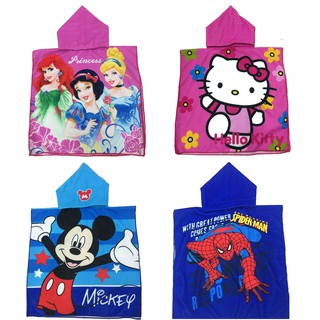 Albornoz con capucha de dibujos animados para bebé, diseño de dibujos animados, toalla de baño de Hello Kitty, Mickey Mouse