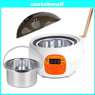 Suntekmall calentador De Cera con Inner Pot C/correa Para dedos/utensilios De cocina De dedos plateados