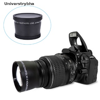 [universtrybha] 58 mm 2.0x lente de telefoto profesional+paño de limpieza para canon nikon sony pentax venta caliente