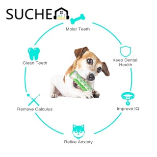Suchen cepillo de dientes de limpieza para mascotas cepillo de dientes serrado cepillo de dientes masticar perro juguete de dientes limpios suministros para mascotas suministros para perros mordiscos dientes de perro palo/Multicolor