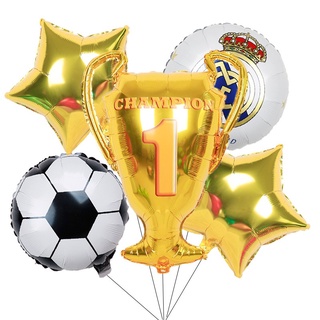 copa del mundo de fútbol deportes tema de cumpleaños globos de fiesta decoraciones conjunto de papel de aluminio globo niño fiesta de cumpleaños necesidades (5)