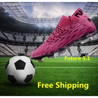 ✜✳Kasut Bola Sepak Puma Future 5.1 Netfit FG Ultra Light Pink outdoor football shoes Men s knitted and breathable waterproof Unisex junior soccer cleats Free Shipping size 39-45