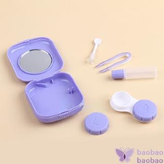bb mini estuche para lentes de contacto kit de viaje fácil de llevar para el cuidado de los ojos soporte espejo contenedor (6)