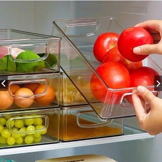 Cocina Refrigerador Tipo Cajón Fresco Mantenimiento Organizador Cubos/De Plástico Transparente Caja De Almacenamiento De Alimentos/Contenedor Multiusos (1)