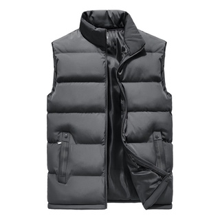 huanan Autumn Winter Vest Coat Solid Color Pockets Men Waistcoat Cold Resistant Male Clothes (8)