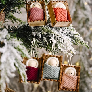 (witheredroseshb) 2021 árbol de navidad decoración colgante caja de madera muñeca colgante navidad en venta (5)