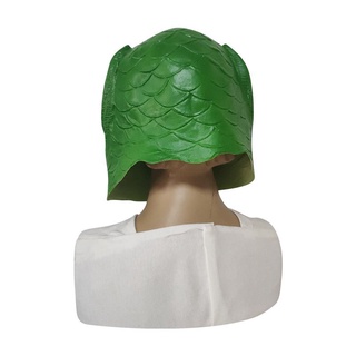 disfraz unisex divertido cabeza adultas de mujeres de cosplay carnaval verde máscara hombres de fiesta pescado