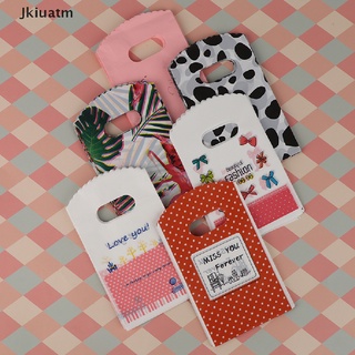 Jhuatm 50 piezas/Lote Bolsas De regalo De 9cm Mini gracias con mango De Plástico