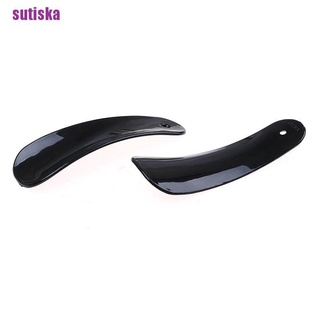 sutiska 2 piezas de 11 cm de plástico negro zapatero cuernos cuchara zapatos accesorios FSA (5)