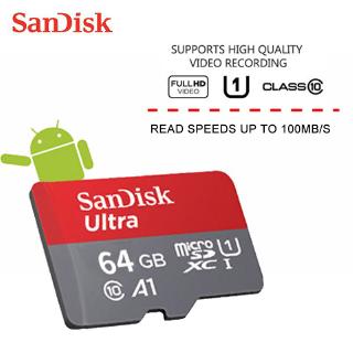 Tarjeta De memoria Sandisk tarjeta Sd clase 10 Micro Sd tarjeta 100mb/S 64gb/128gb/256gb Adaptador gratis Ultra A1 (8)