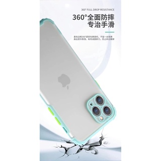 Apple Sensación de la piel rueda Cuatro esquinas Anti-caída iPhone11 Pro Max iPhoneXR Mate translúcido protector Case carcasa de telefono (4)