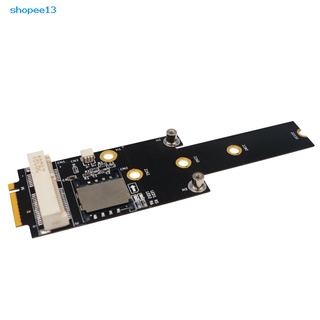 <COD> Mini PCI-E to NGFF M.2 Key M A/E Adapter Converter Card with SIM Slot Power LED (2)