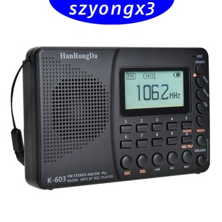 [HeatWave] Bluetooth Digital Radio AM FM SW USB 1000mAh REC grabadora regalos para Senior (6)