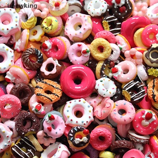 [unewking] 10 piezas mini juguete de comida pastel galletas donuts miniatura teléfono móvil accesorios [unewking] (5)