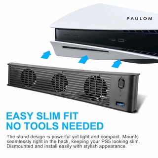 [Paulom] Portable 3 Fans Game Console Cooling Fan Playstation Accessories for PS5 DE/UHD Version (3)