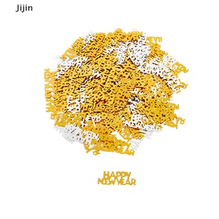 [Jijin] 15g/Bolsa 2022 Feliz Año Nuevo Colores Mezclados Oro Plata Confeti Fiesta Suministros .