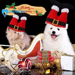 Divertido perro gato mascota sombrero de navidad sombrero de cabeza sombrero de navidad disfraz de perros pequeños cachorro traje gatos accesorios S9U1