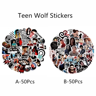 z&m teen wolf-series pegatinas 2stlye 50 unids/set american tv series impermeable adhesivo