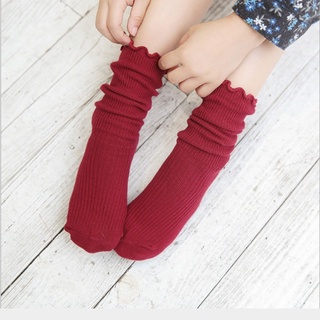 otoño invierno niños nuevo retro lindo algodón caramelo color suelto suave cálido transpirable calcetines (3)