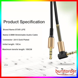 (Bo) Cable De audio Macho A Macho A Macho cable Aux Conector chapado en oro De 3.5 mm