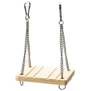columpio de hámster para jaula - hámster accesorios de madera swing hamaca juguetes