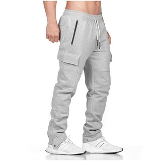 Pantalones De Carga De Los Hombres Hip Hop Streetwear Jogger Muscular Pantalón De Moda Gimnasios Fitness Casual Chándal