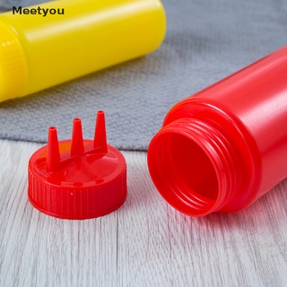 [meetyou] 3 agujeros exprimir botella salsa vinagre aceite ketchup salsa salsa salsa dispensador de condimento cl (1)