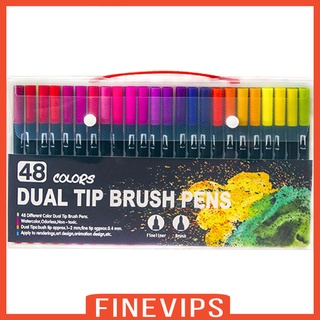 [FINEVIPS] Rotuladores de doble punta de 48 colores/marcadores de bocetos para pintura/papelería DIY