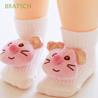 BRATSCH 1-3 Years old Newborn Floor Socks Toddler Non-Slip Sole Baby Socks Keep Warm Stereo Doll Foldable Children Cotton Girls Cartoon