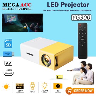 Home Cinema Led Mini proyector YG300 Vga Av Usb Sd Hdmi Pc Tv proyector (1)