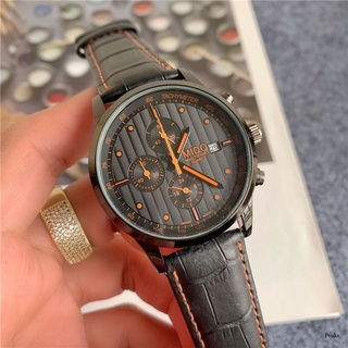 Reloj para hombre Cuarzo suizo Cinturón de moda Estilo empresarial de 6 pines Serie de relojes Mido Acero inoxidable Hombres
