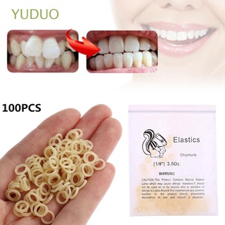 Yuduo dientes eliminación de manchas 100 unids/bolsa cuidado Dental ortodoncia dientes brecha Dental ortodoncia anillos elásticos bandas de goma