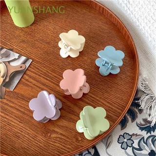 Yuanshang color sólido | Pinzas para cabello De color crema en Forma De Flor en Forma De Mini Garras para el cabello