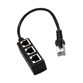 [precio De actividad] RJ45 Y divisor adaptador 1 a 3 puertos para CAT 5/CAT 6 LAN Ethernet Socket (1)