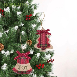 NORKAITIS Lightweight Christmas Ornaments Creative Xmas Tree Decor Hanging Pendant Stocking,Ball,Xmas tree Shape 8 pcs/pack Burlap Fabric Home Decoration Party Supplies
