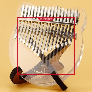 (clicklike) cristal kalimba, 17 teclas transparente dedo pulgar piano instrumentos musicales