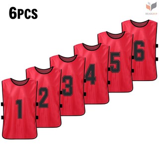 6 pzs camisetas de baloncesto para adultos/camisetas de baloncesto de secado rápido/equipo de fútbol/chaleco de práctica