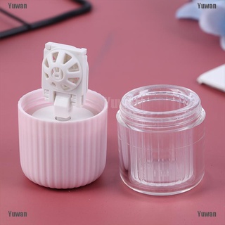 <yuwan> 1 caja de limpieza portátil para lentes de contacto, rotación manual, lavadora, limpieza de viaje (4)