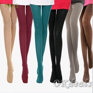 paus 8 colores medias pantimedias caliente opaco medias belleza mujeres 120d y grueso pie calcetines/multicolor