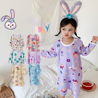Los niños de algodón de dibujos animados camisón niñas niños pijamas ropa de hogar