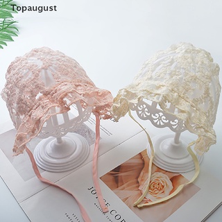 [topaugust] sombrero de sol de flores de encaje de verano para bebés recién nacidos, accesorios para fotografía de capó.